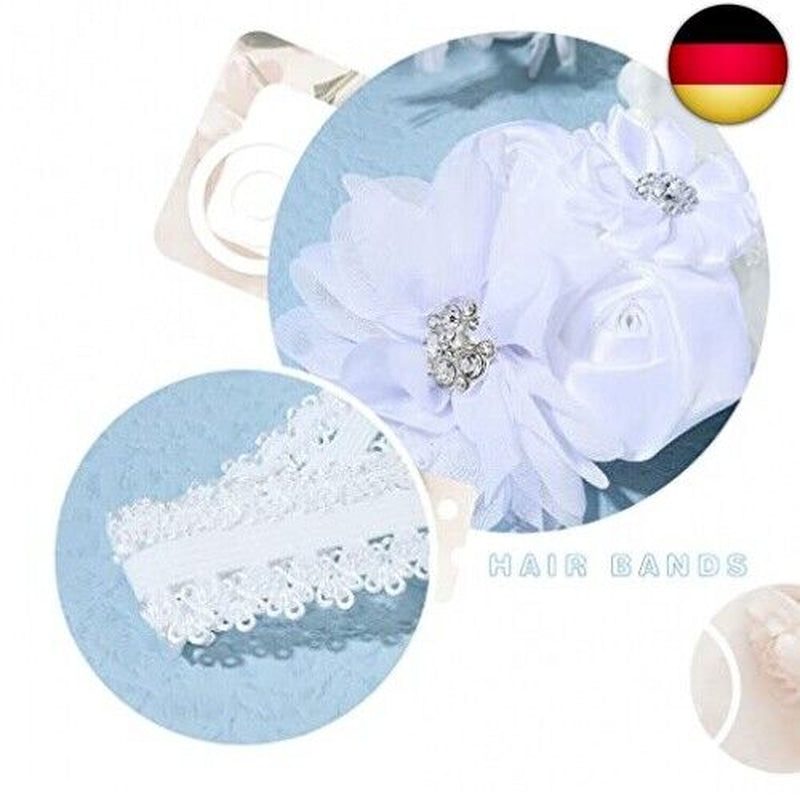 Fashband Baby Mädchen Stirnbänder Weiße Blume Haarband Niedlich Elastische Sä