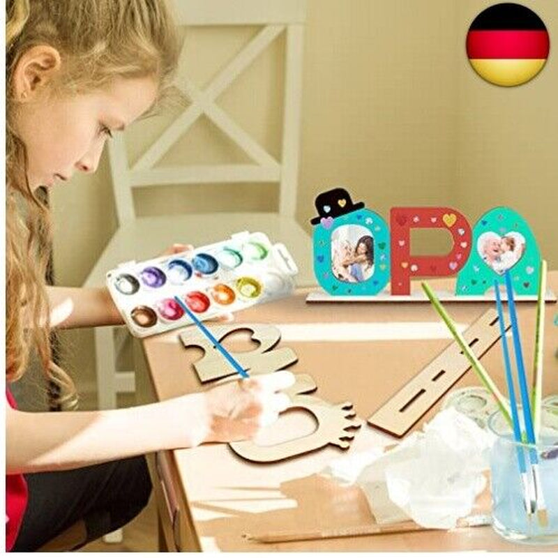 LOOPES Opa Oma Geschenk Enkel 2 Stück Holzbuchstaben Großmutter Großvater Ba