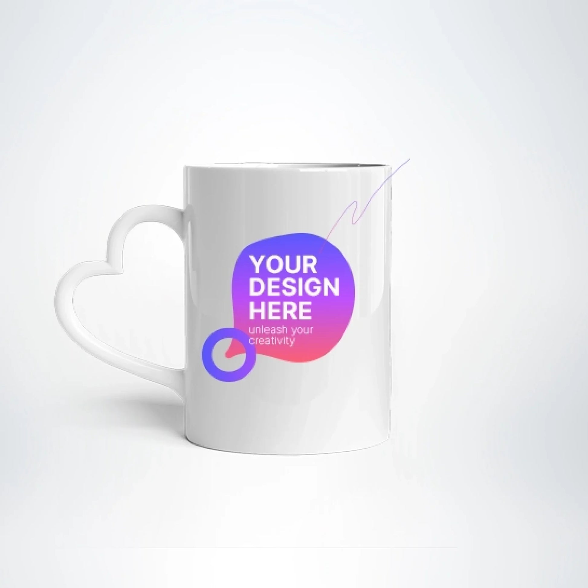 Tasse mit Herzhenkel Foto & Text
