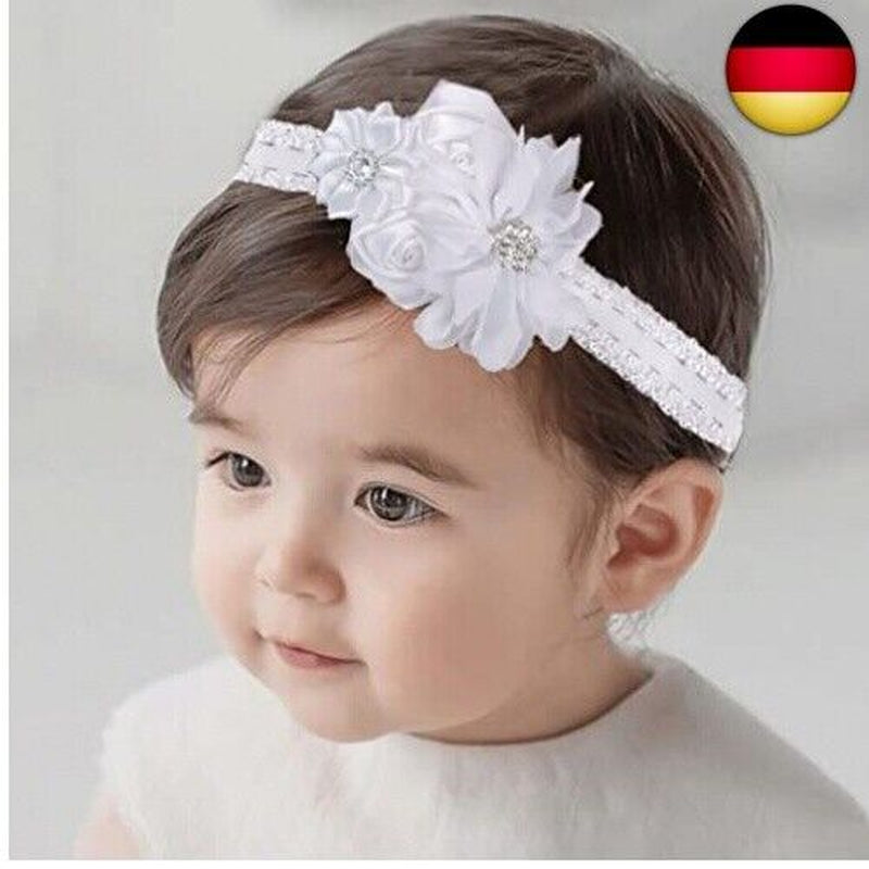 Fashband Baby Mädchen Stirnbänder Weiße Blume Haarband Niedlich Elastische Sä