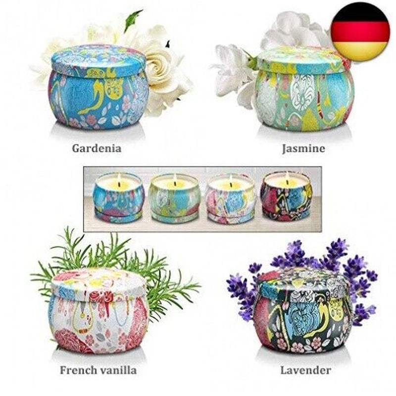 Yming Duftkerzen Geschenkset Für Frauen, 4 * 5.65Oz Sojawachs Aromatherapie