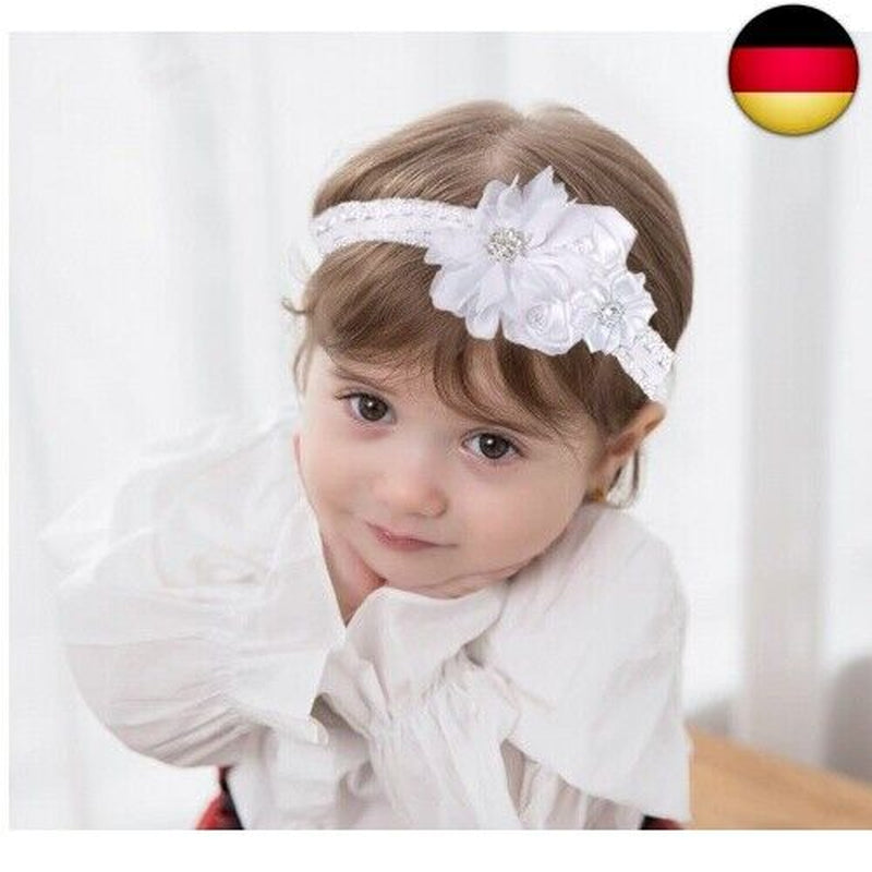 Fashband Baby Mädchen Stirnbänder Weiße Blume Haarband Niedlich Elastische Sä