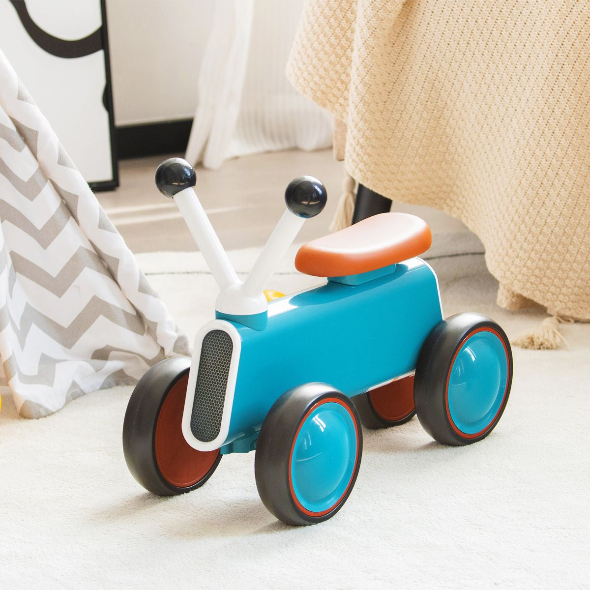Baby-Laufrad Für Kinder Sicheres Fahrspielzeug Lauflernhilfe 48 X 24,5 X 37 Cm Blau