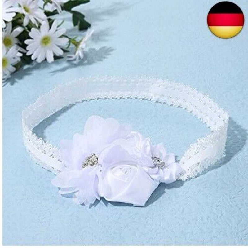 Fashband Baby Mädchen Stirnbänder Weiße Blume Haarband Niedlich Elastische Sä