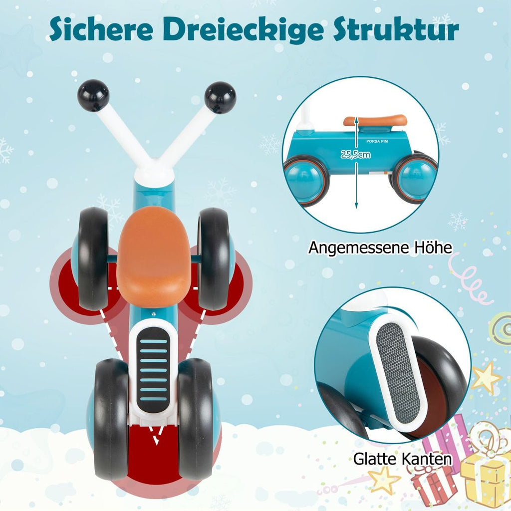 Baby-Laufrad Für Kinder Sicheres Fahrspielzeug Lauflernhilfe 48 X 24,5 X 37 Cm Blau