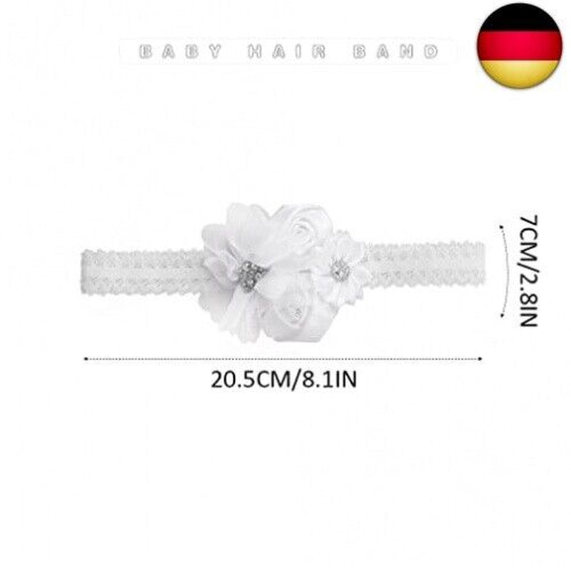 Fashband Baby Mädchen Stirnbänder Weiße Blume Haarband Niedlich Elastische Sä
