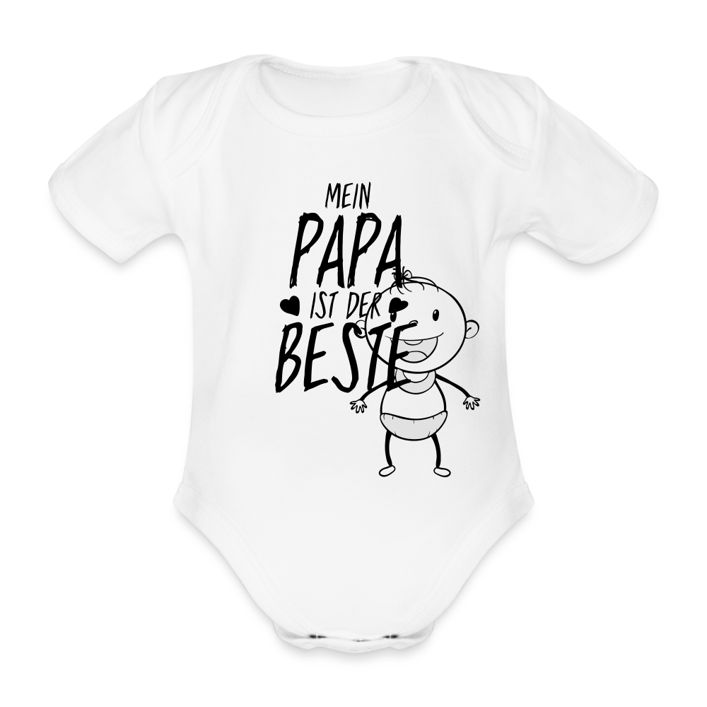 Baby Bio-Kurzarm-Body - weiß
