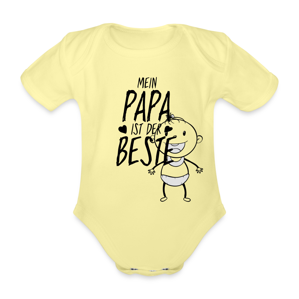 Baby Bio-Kurzarm-Body - Hellgelb