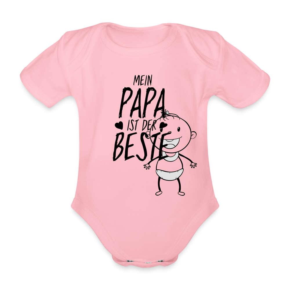 Baby Bio-Kurzarm-Body - Hellrosa