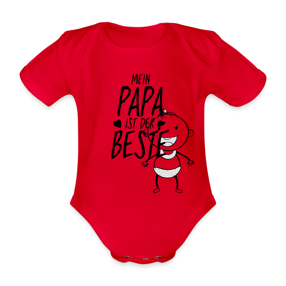 Baby Bio-Kurzarm-Body - Rot