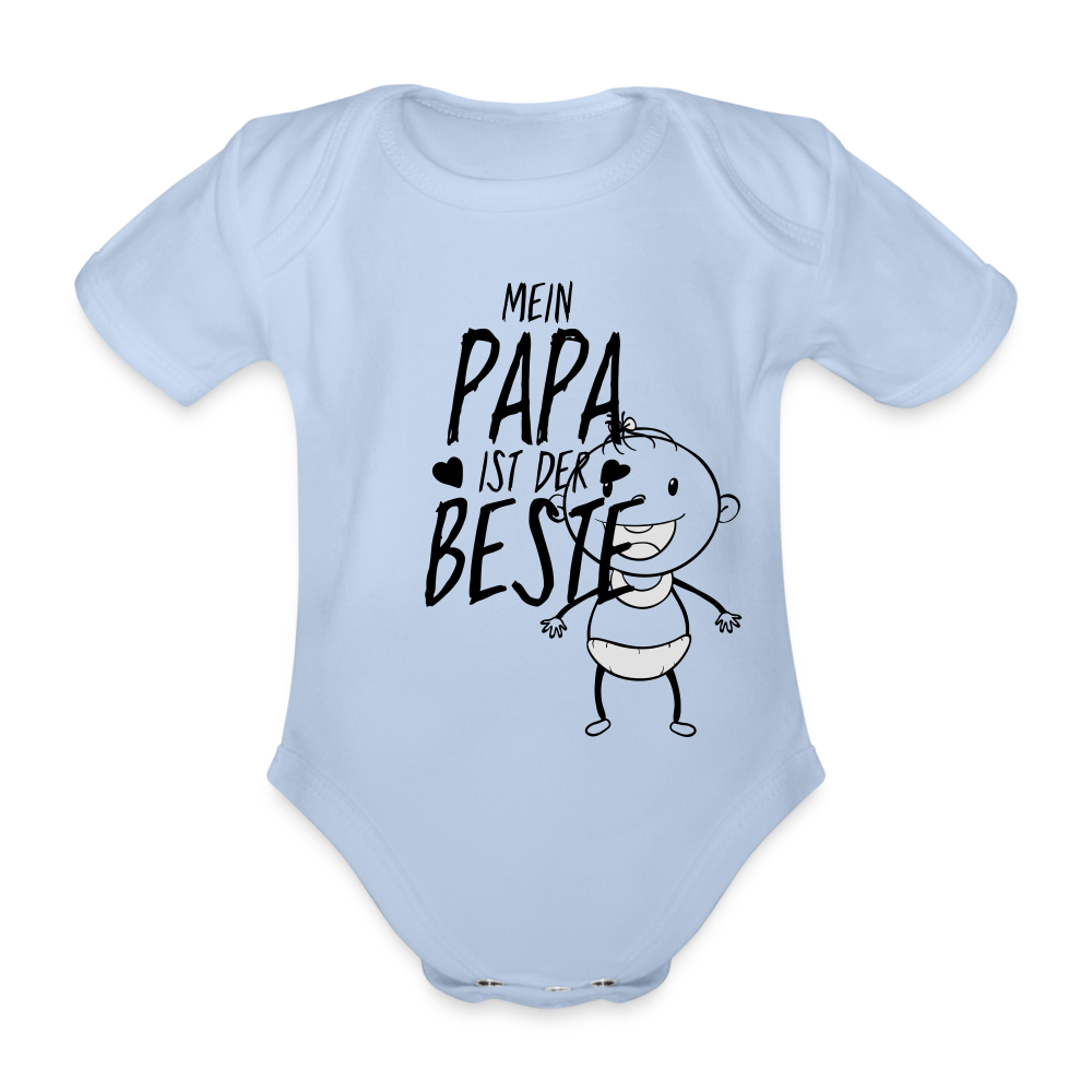 Baby Bio-Kurzarm-Body - Sky