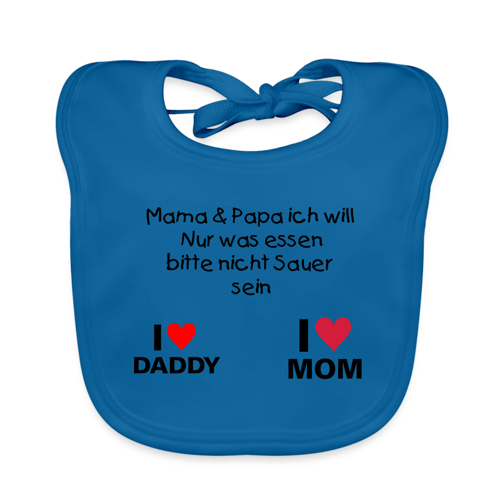 Baby Bio-Lätzchen - Pfauenblau