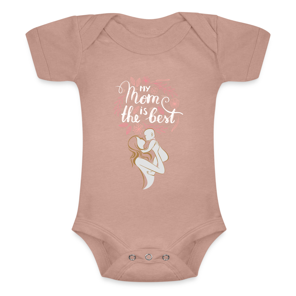 Baby Tri-Blend-Kurzarm-Body - Pfirsich