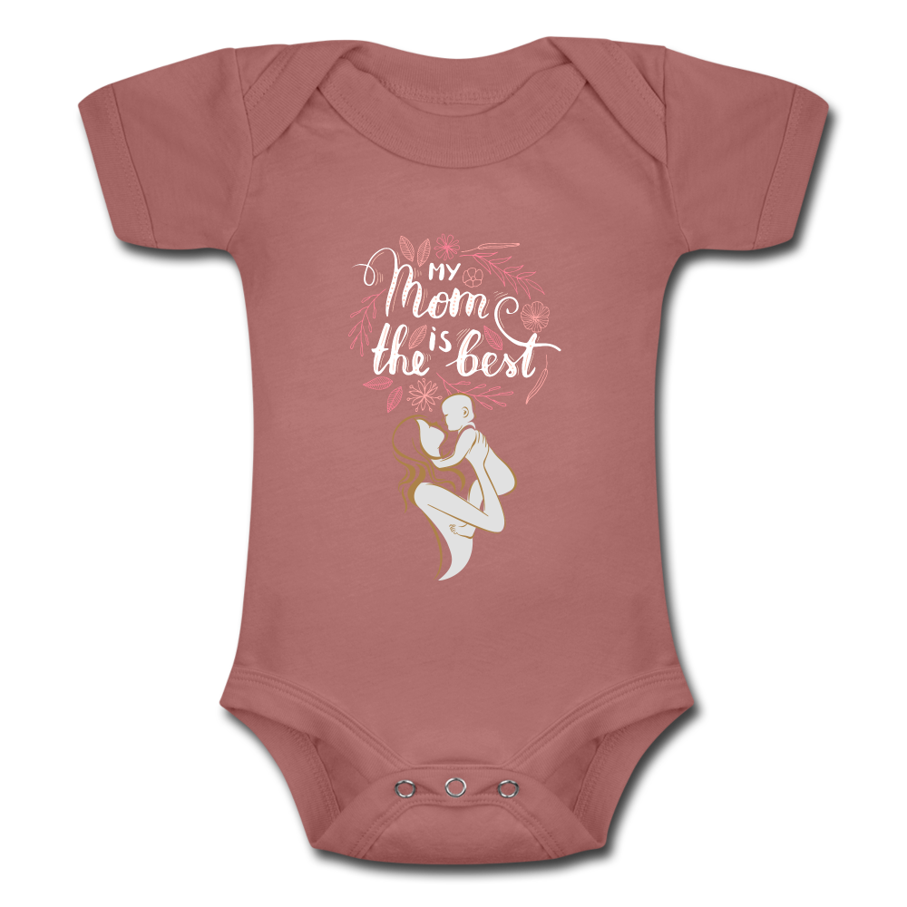 Baby Tri-Blend-Kurzarm-Body - Malve