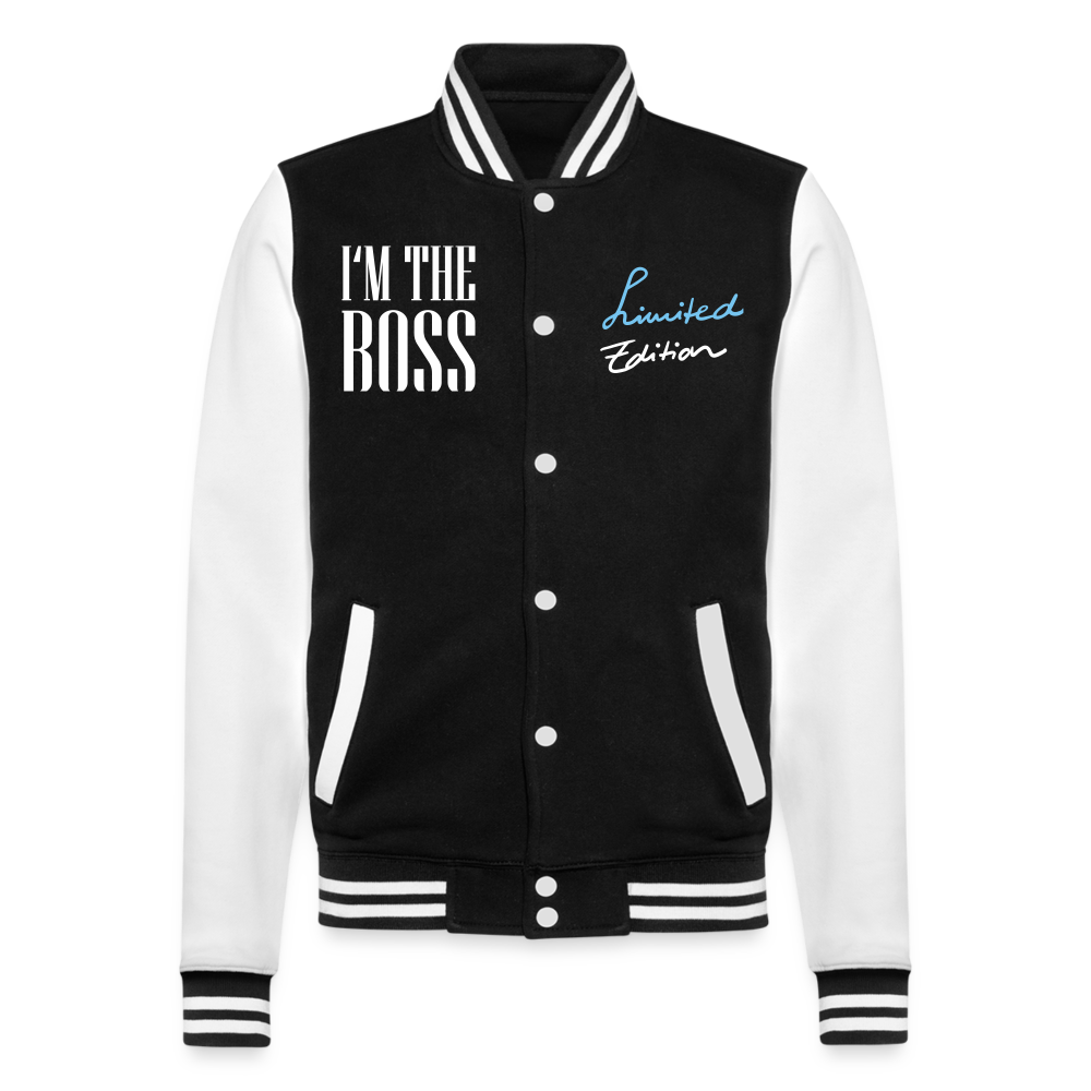 College-Sweatjacke - Schwarz/Weiß