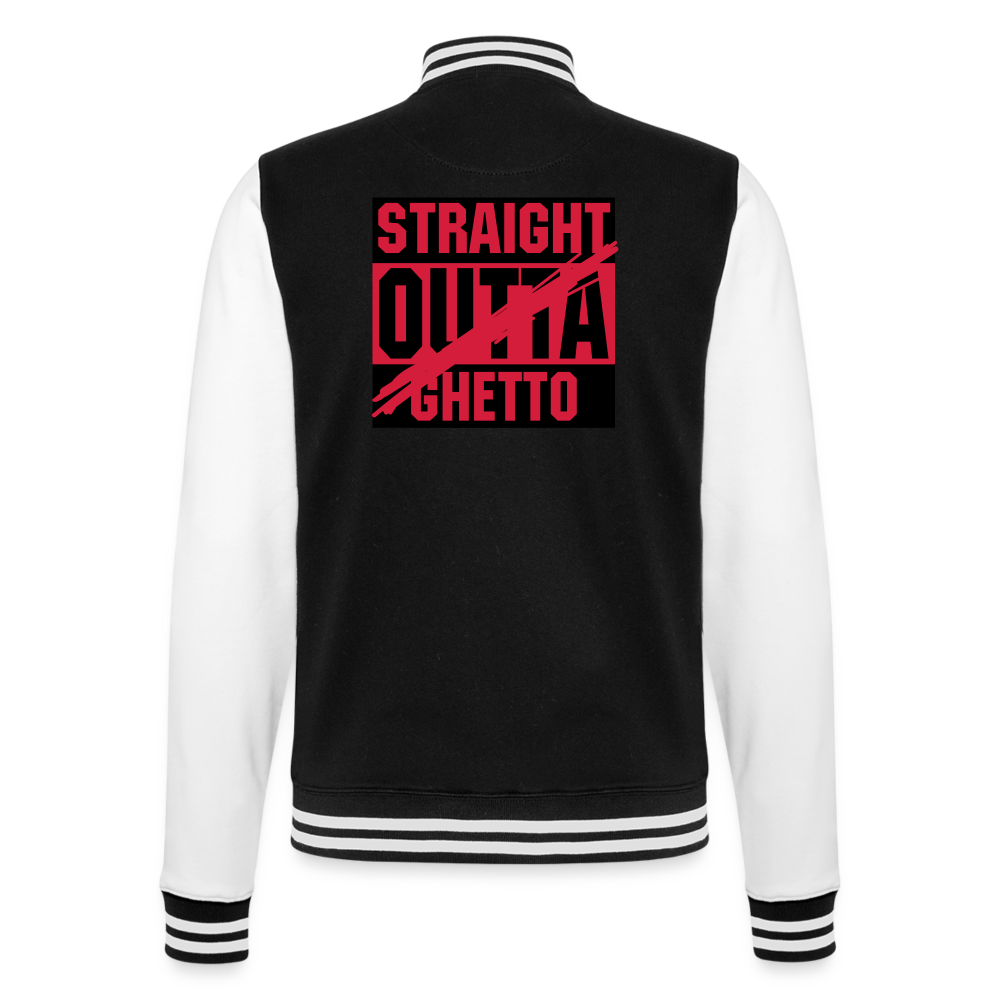 College-Sweatjacke - Schwarz/Weiß