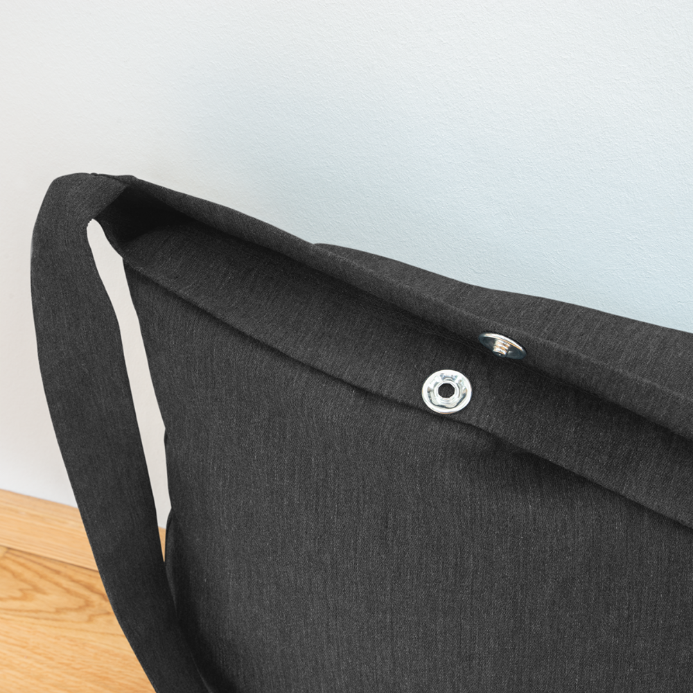 Schultertasche aus Recycling-Material - Schwarz meliert