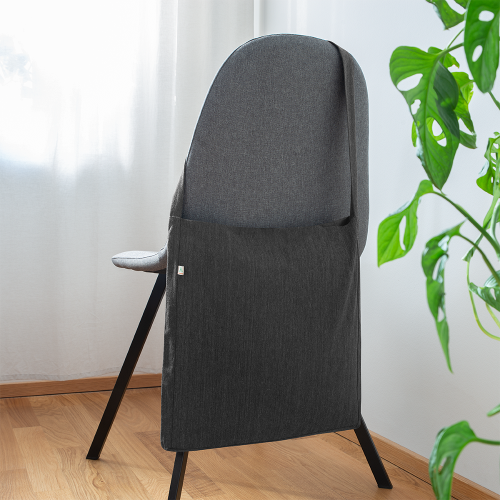 Schultertasche aus Recycling-Material - Schwarz meliert