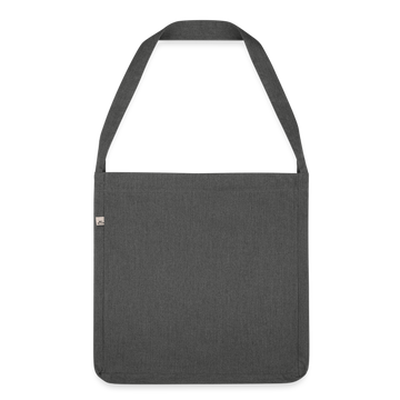Schultertasche aus Recycling-Material - Dunkelgrau meliert