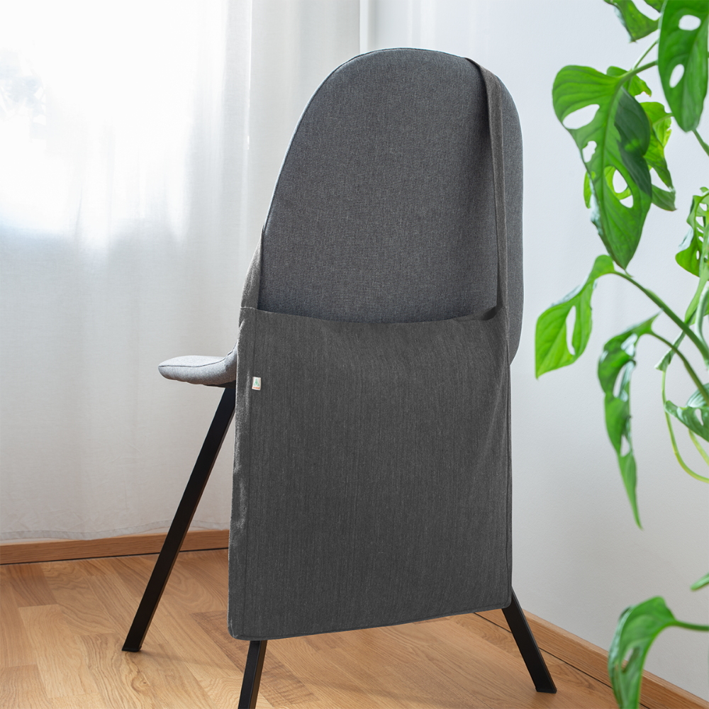 Schultertasche aus Recycling-Material - Dunkelgrau meliert