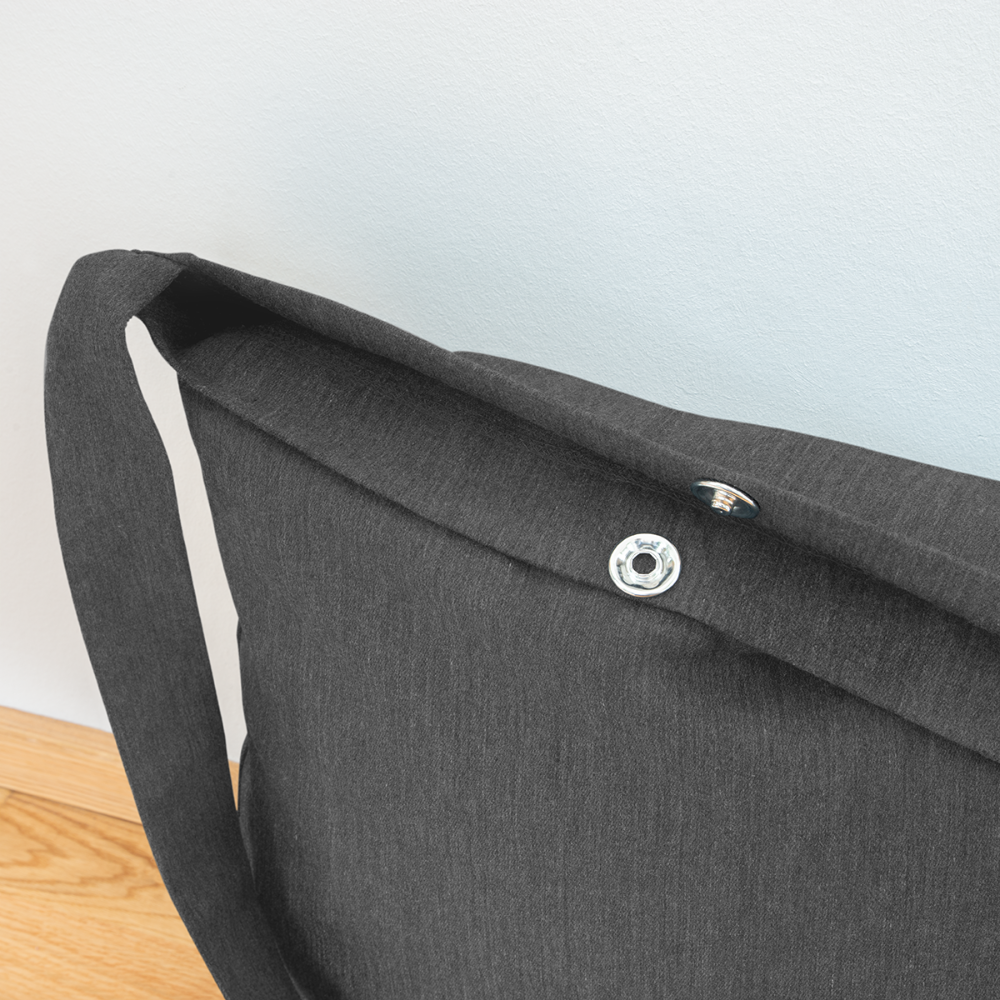 Schultertasche aus Recycling-Material - Dunkelgrau meliert