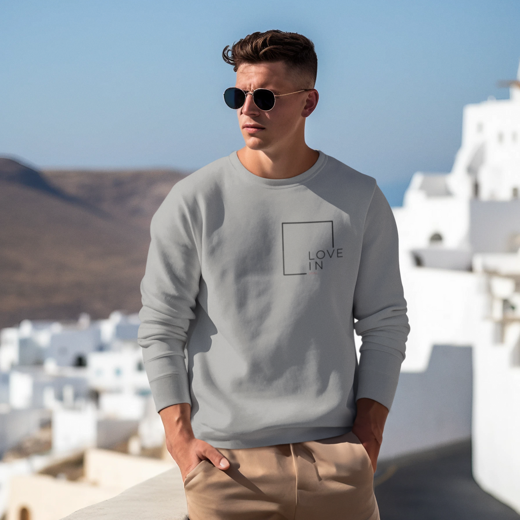 Minimalist Love Crewneck Sweatshirt | Unisex Fleece Pullover