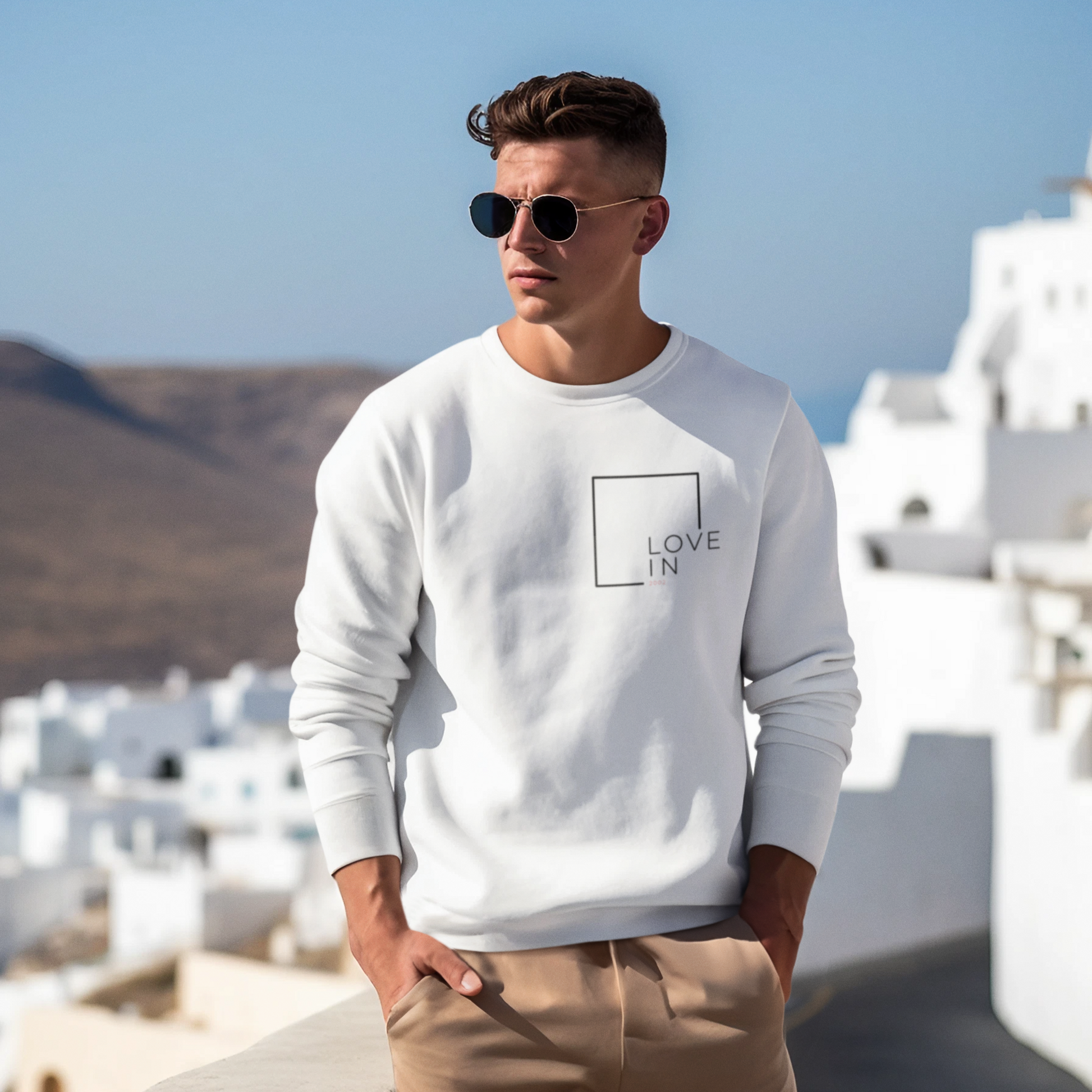 Minimalist Love Crewneck Sweatshirt | Unisex Fleece Pullover